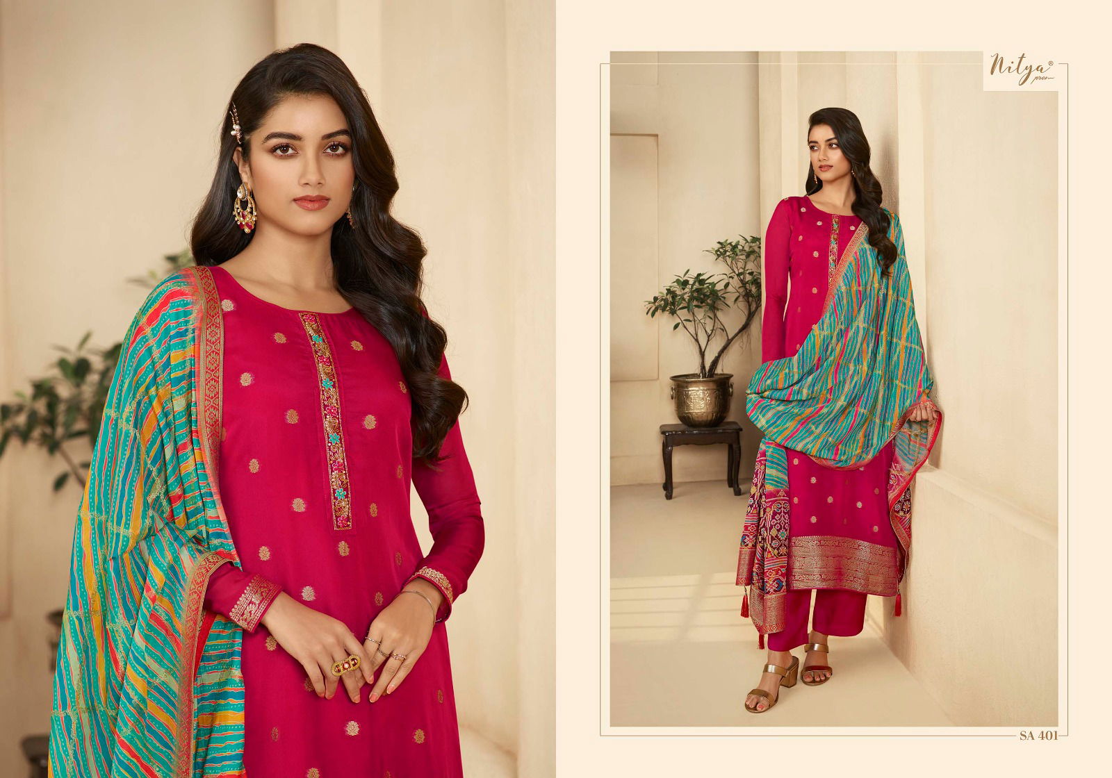 Saira Vol 4 Organza Jaquard  Designer Suit Catalog